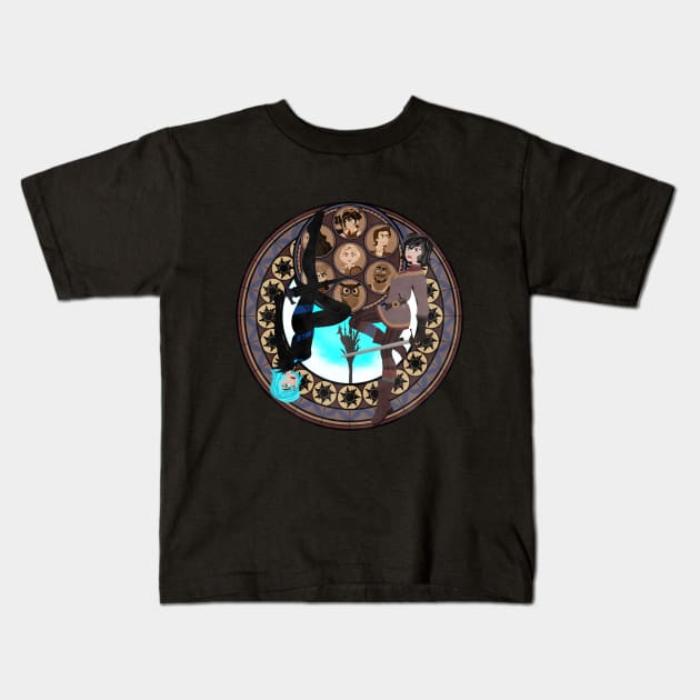 Cassandra's Journey Kids T-Shirt by SolarNovae